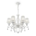 Klassieke witte kroonluchter plafondlamp met kristallen Grace Maytoni Aanbieding