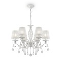 Klassieke witte kroonluchter plafondlamp met kristallen Grace Maytoni Aanbieding