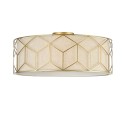 Moderne plafondlamp goud met stoffen kap Messina Maytoni Aanbieding
