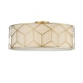 Moderne plafondlamp goud met stoffen kap Messina Maytoni Aanbieding