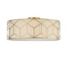 Moderne plafondlamp goud met stoffen kap Messina Maytoni Aanbieding