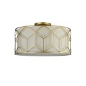 Ronde plafondlamp gouden design met stoffen kap Messina Maytoni Aanbod