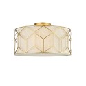 Ronde plafondlamp gouden design met stoffen kap Messina Maytoni Verkoop