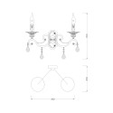 Klassieke wandlamp met kristallen 2 lampen Grace Maytoni Verkoop