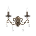 Klassieke wandlamp met kristallen 2 lampen Grace Maytoni Aanbieding