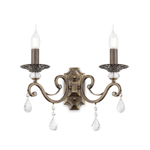 Klassieke wandlamp met kristallen 2 lampen Grace Maytoni Aanbieding