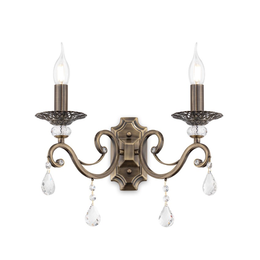 Klassieke wandlamp met kristallen 2 lampen Grace Maytoni Aanbieding Klassieke wandlamp met kristallen 2 lampen Grace Maytoni Aanbieding