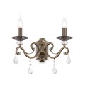 Klassieke wandlamp met kristallen 2 lampen Grace Maytoni Aanbieding