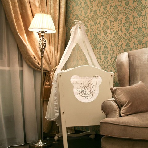 Klassieke vloerlamp woonkamer stof Grace Maytoni Aanbieding