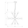 Moderne hanglamp met 18 fittingen plafond Jackson Maytoni Model