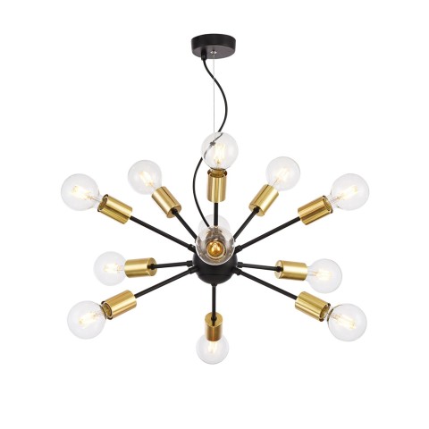 Zwarte hanglamp plafond met 12 fittingen Jackson Maytoni Aanbieding