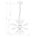 Zwarte hanglamp plafond met 12 fittingen Jackson Maytoni Catalogus
