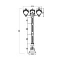 Klassieke buitenlantaarn tuinlamp met 3 lampen Fleur Maytoni Keuze
