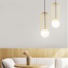 Gouden hanglamp bolvormig plafondlamp woonkamer Telford Maytoni Aanbieding