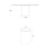Witte plafondspotlamp voor keuken en woonkamer Slim Maytoni Aanbod