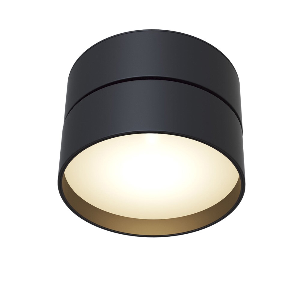 Moderne ronde zwarte LED verstelbare plafondlamp Onda Maytoni