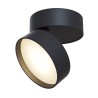Moderne ronde zwarte LED verstelbare plafondlamp Onda Maytoni Verkoop