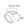 Moderne ronde plafondlamp zwart LED-verlichting verstelbaar Onda Maytoni Korting