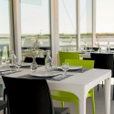 Stapelbare polypropyleen en glasvezel stoel voor binnen en buiten Volga BICA 