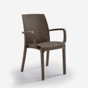 Set van 18 stapelbare polyrotan stoelen met armleuningen Indiana Bica Kosten