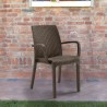 Set van 18 stapelbare polyrotan stoelen met armleuningen Indiana Bica Karakteristieken