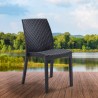 Set van 19 stapelbare polyrotan stoelen voor binnen en buiten Virginia Bica Karakteristieken