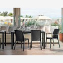 Set van 19 stapelbare polyrotan stoelen voor binnen en buiten Virginia Bica Afmetingen