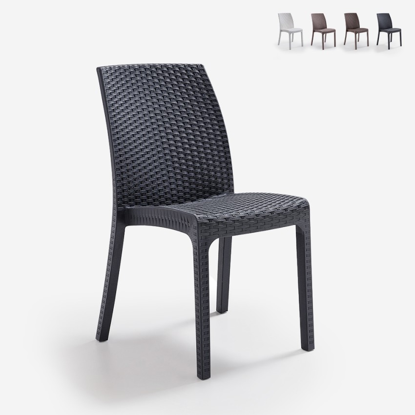 Set van 19 stapelbare polyrotan stoelen voor binnen en buiten Virginia Bica Aanbieding Set van 19 stapelbare polyrotan stoelen voor binnen en buiten Virginia Bica Aanbieding