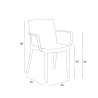 Set van 18 stapelbare polyrotan stoelen met armleuningen Indiana Bica 