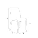 Set van 19 stapelbare polyrotan stoelen voor binnen en buiten Virginia Bica 