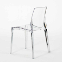 Ronde salontafel zwart 70x70 cm met stalen onderstel en 2 transparante stoelen Femme Fatale Ghost Karakteristieken