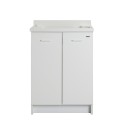 Wastafelmeubel met 2 deuren, wasbak en wasplank 60x50cm Edilla Montegrappa Korting