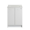 Wastafelmeubel met 2 deuren, wasbak en wasplank 60x50cm Edilla Montegrappa Korting