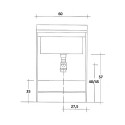 Wastafelmeubel met 2 deuren, wasbak en wasplank 60x50cm Edilla Montegrappa Model