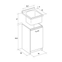 Mobiele wasruimte kast 1 deur 45x50cm wasbord Edilla Montegrappa Voorraad