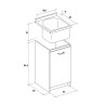Wasmeubel met wasbak 45x50cm en houten plank Edilla Montegrappa Voorraad