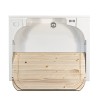 Wastafelmeubel hout met 2 deuren 60x50cm wasruimte Edilla Montegrappa Catalogus