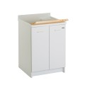 Wasmeubel met 2 deuren 60x60cm wastafel hout plank Edilla Montegrappa Aanbieding