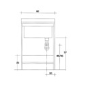 Wasmeubel met 2 deuren 60x60cm wastafel hout plank Edilla Montegrappa Model