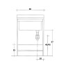 Wasmeubel met 2 deuren 60x60cm wastafel hout plank Edilla Montegrappa Model