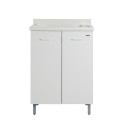 Wasmeubel met kast 2 deuren 60x50cm bak houten plank Edilla Montegrappa Korting