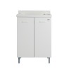 Wasmeubel met kast 2 deuren 60x50cm bak houten plank Edilla Montegrappa Korting