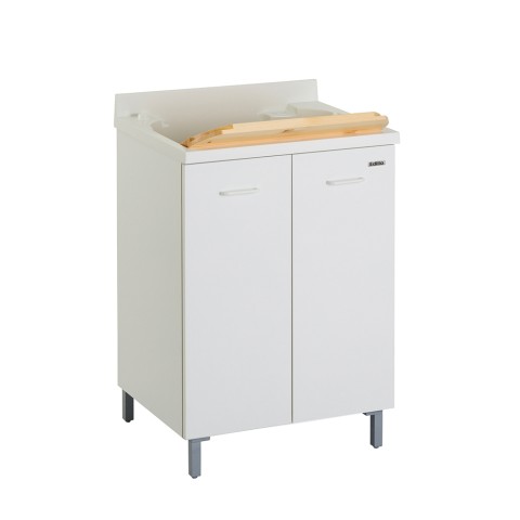 Wasmeubel met kast 2 deuren 60x50cm bak houten plank Edilla Montegrappa Aanbieding