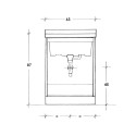 Wastafel 63x50cm keramische wasbak met 2 deuren en houten plank Acqua Edilla Keuze