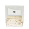Mobiele Wasunit 63x60cm 2 Deuren Keramische Wastafel Acqua Edilla Voorraad