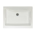 Keramische wasbak met wasbak, 2 deurtjes, 83x60cm, houten plank Acqua Edilla Catalogus