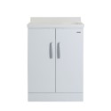 Wasbak voor buiten 60x60cm kast met plank 2 deuren Piuvella Montegrappa Korting
