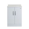Wasbak voor buiten 60x60cm kast met plank 2 deuren Piuvella Montegrappa Korting