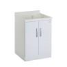 Wasbak voor buiten 60x60cm kast met plank 2 deuren Piuvella Montegrappa Aanbod