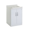 Wasbak voor buiten 60x60cm kast met plank 2 deuren Piuvella Montegrappa Aanbieding